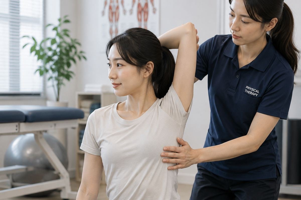 천안 목통증·목디스크 — 목과 어깨 스트레칭 운동 지도